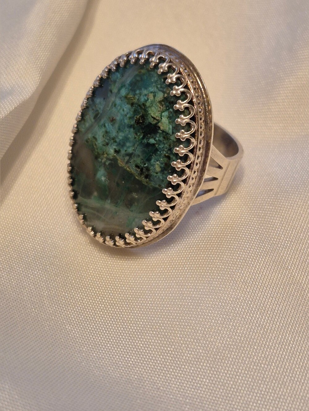 Vintage Handmade Chrysocola Ring